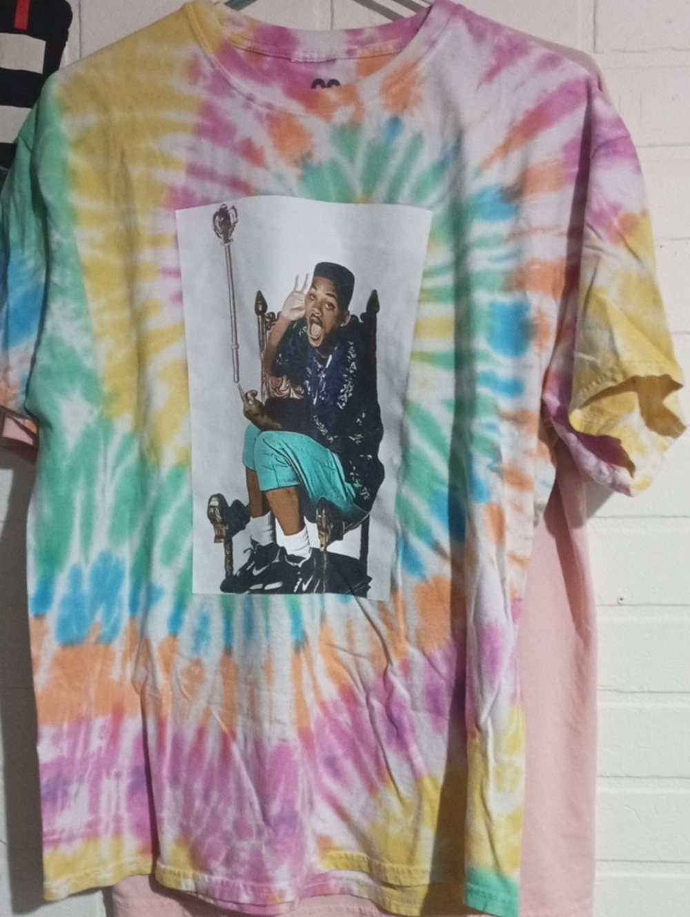 Tie-Dye Graphic Tee with Multicolor Print